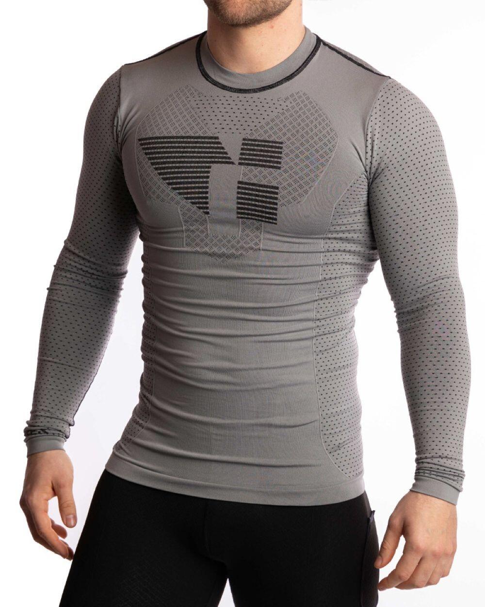 Camiseta Térmica Manga Larga Dadpa Unisex running Unisex Gris Hanker Sport 3/3