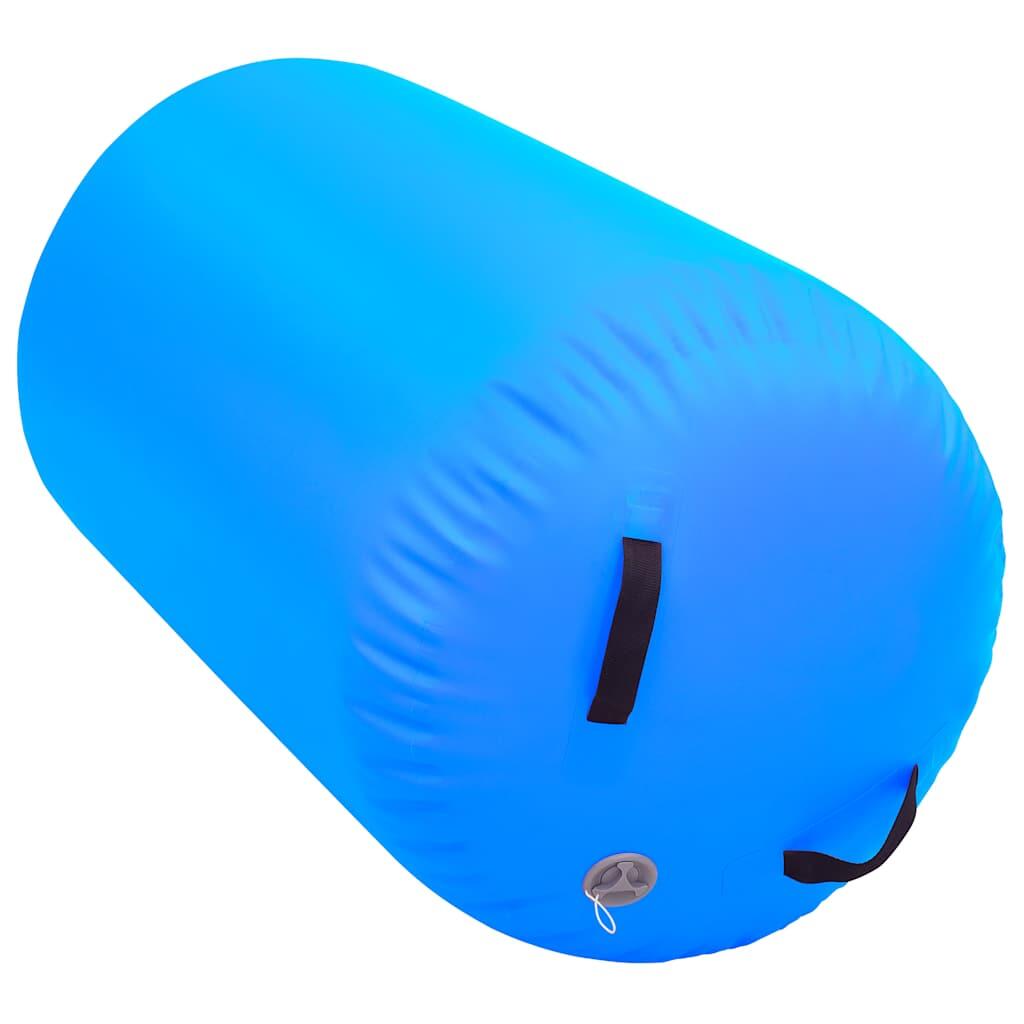 Rôle de la gymnastique Vidaxl avec pompe gonflable 100x60 cm PVC bleu 4/4