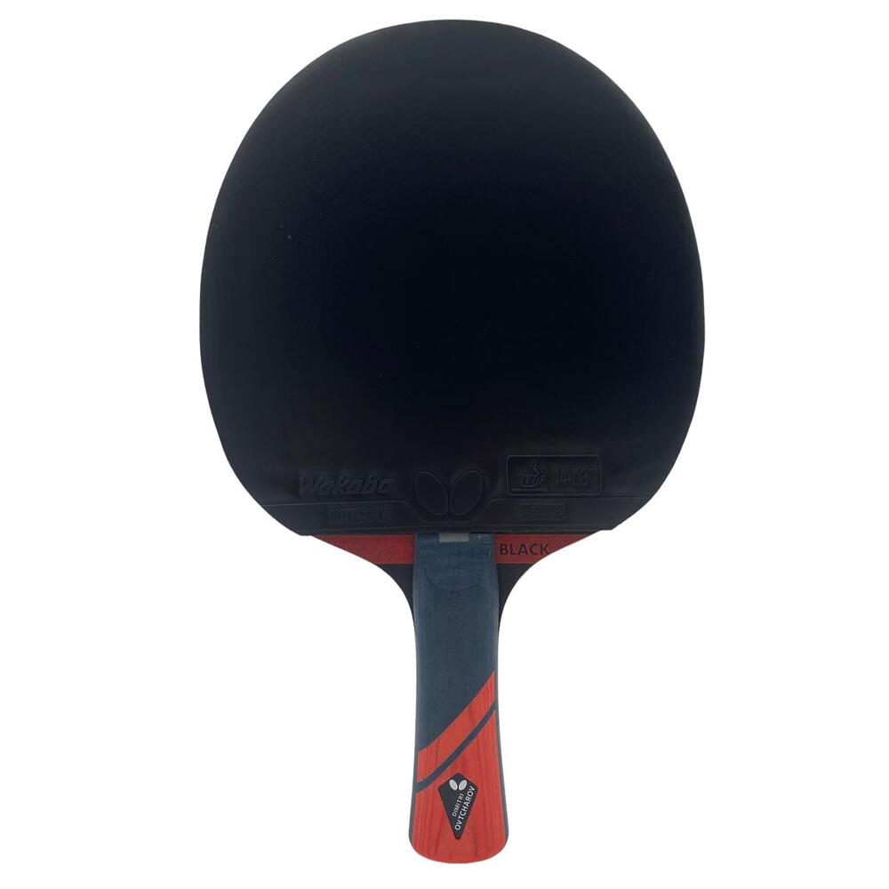 "Ovtcharov" Tischtennisschläger Damen und Herren Schwarz/Rot Einheitsgröße 2/4