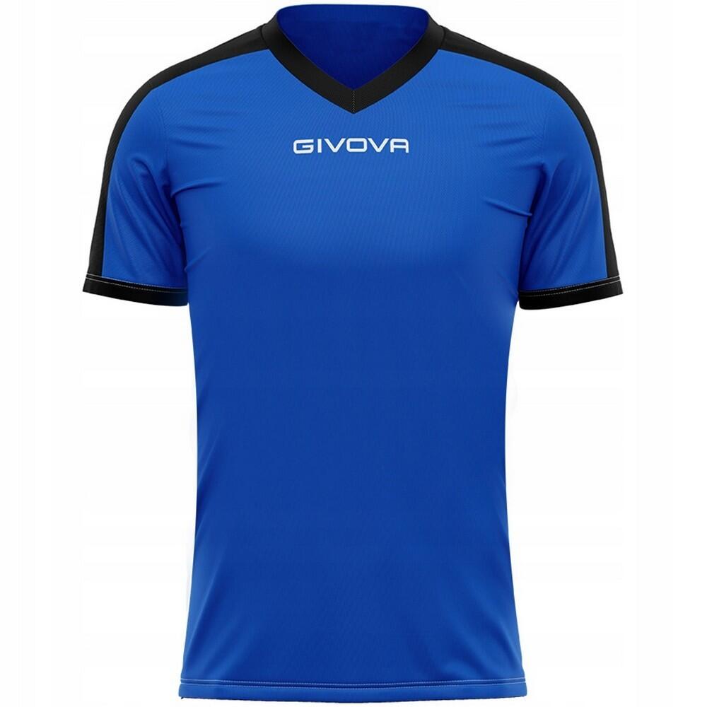 Maglietta Interblocco Uomo Givova Revolution Nero Blu 2/3