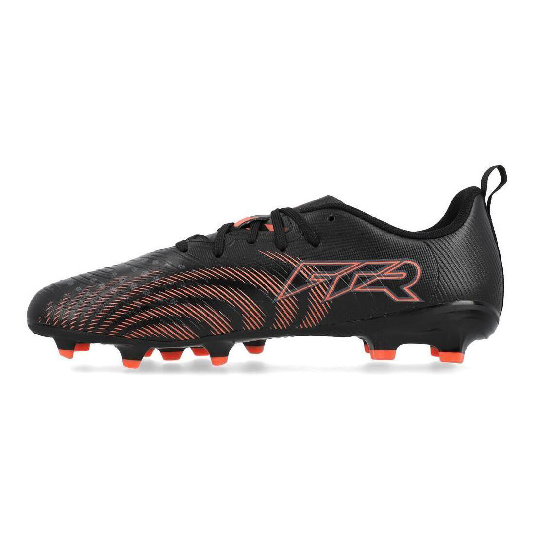 Junior Puma Future 9 Play Fg/ag Voetbalschoenen Zwart En Rood 3/7