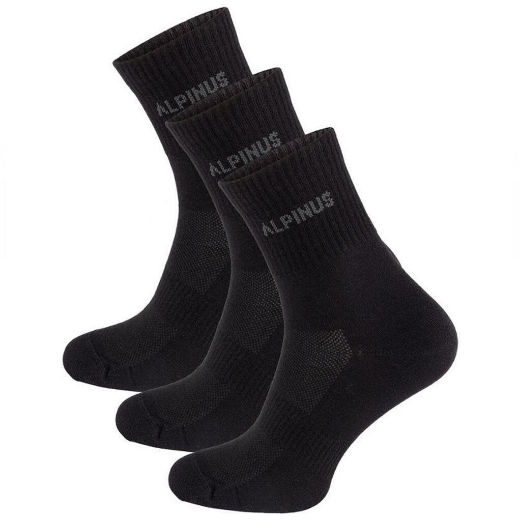 Unisex Adult Alpamayo Socks (Pack of 3) (Black)