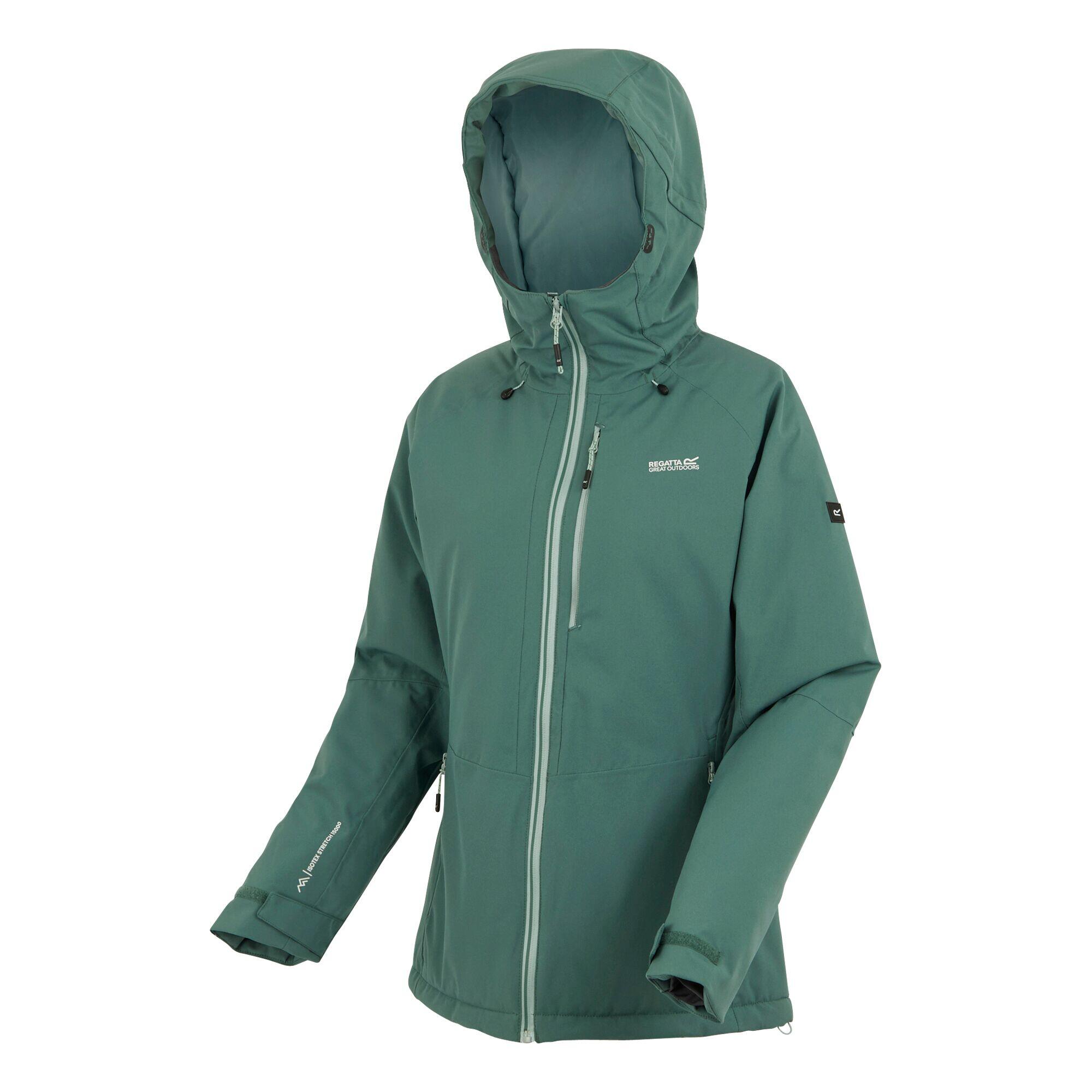 "Highton" Steppjacke für , Stretch Damen Fichtengrün 3/4