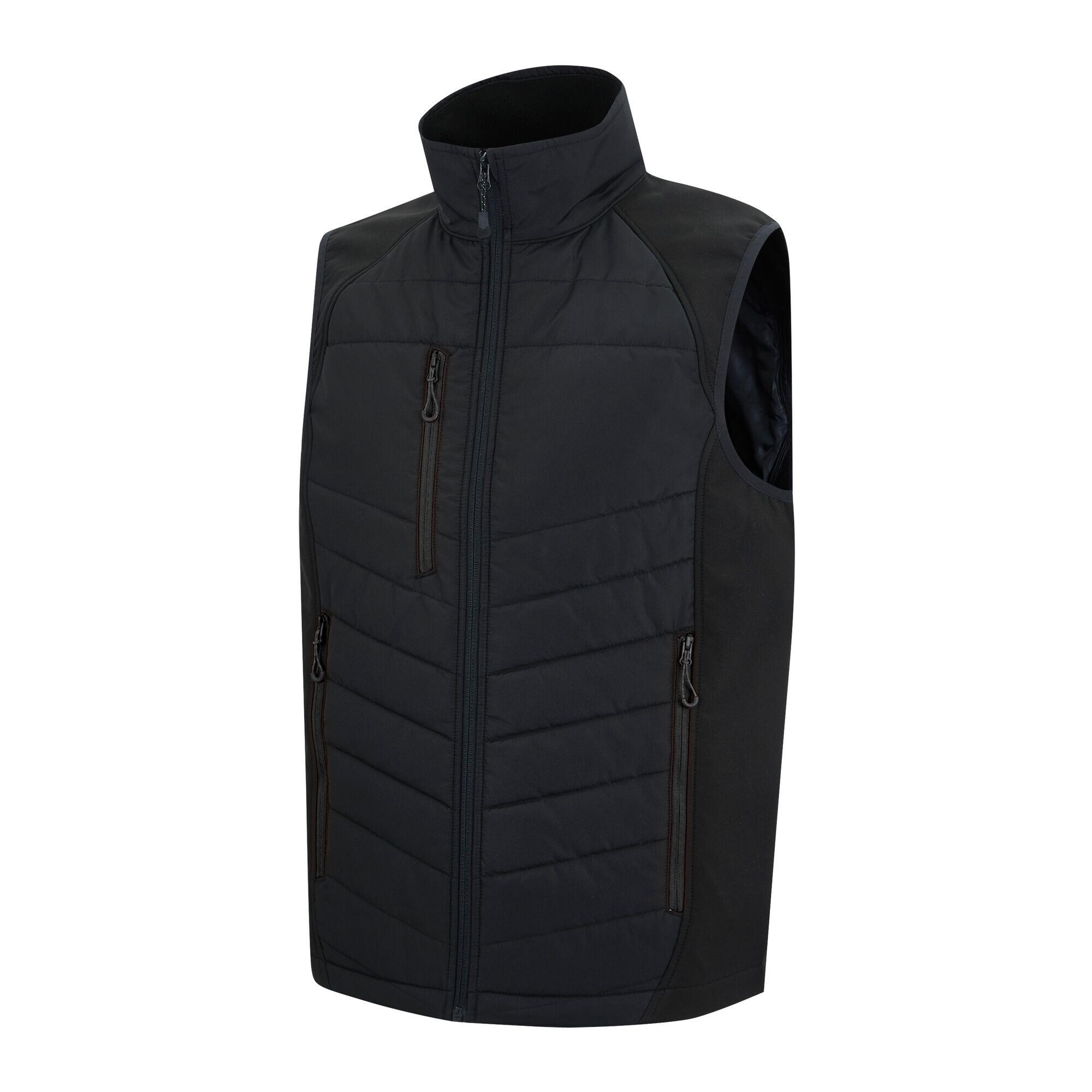 Mens Full Zip Gilet (Black/Ash) 3/4