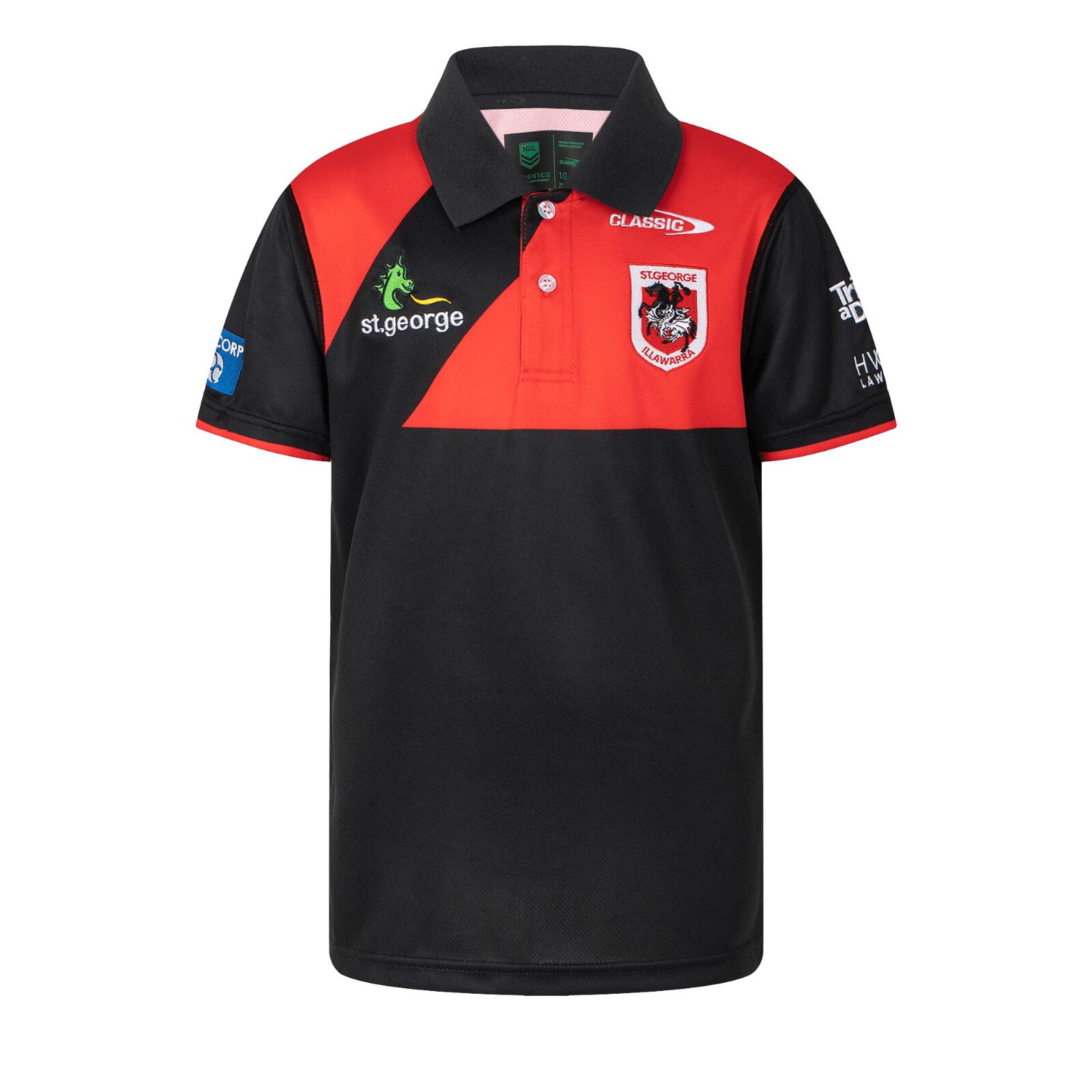 NRL 2023 Player Polo Shirt - St George Illawarra Dragons - YOUTH - CLASSIC