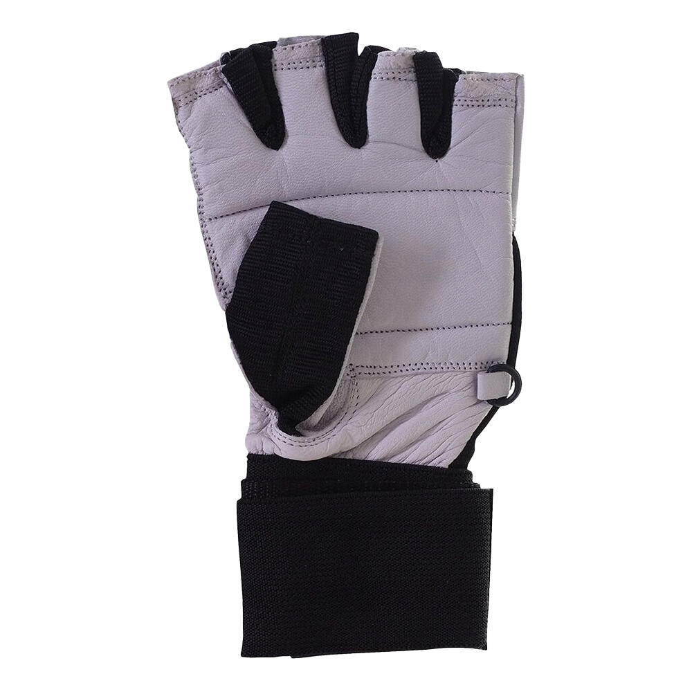 Unisex Volwassen Gym Pro Lederen Vingerloze Handschoenen (Wit, Zwart) 2/3