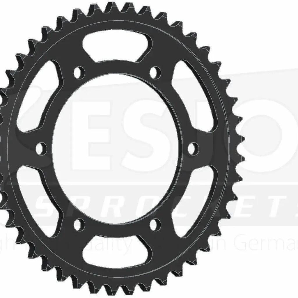 ESJOT 530 Chainring, 48 teeth, Steel, Black.