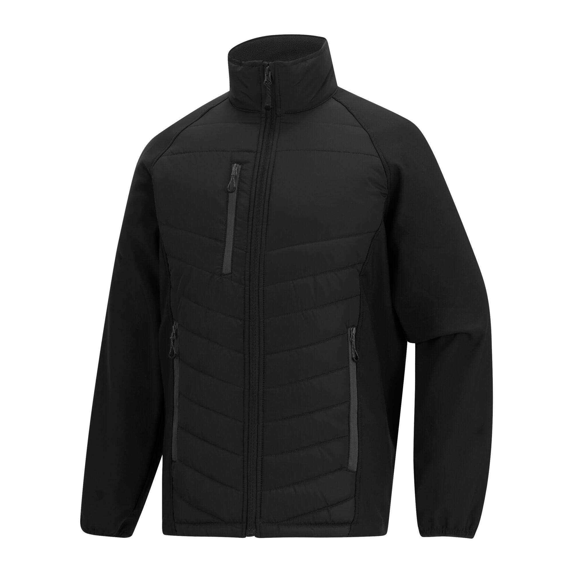 Steppjacke für , Durchgehender Reißverschluss Herren Schwarz/Asche 3/5