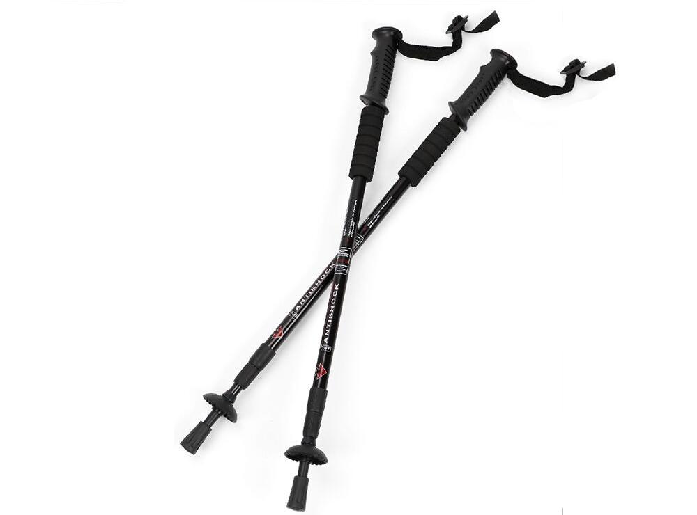 2x Telescopic Hiking Poles - Aluminium