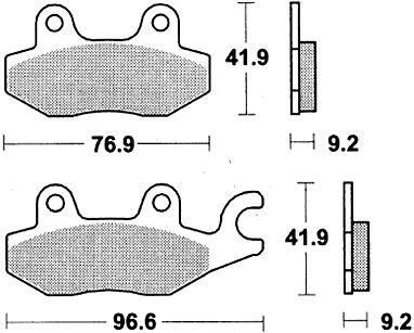 TRW MCB663 - Kit Pastiglie Freno Per Moto - Compatibile Con Honda, Suzuki, Kymco E MZ