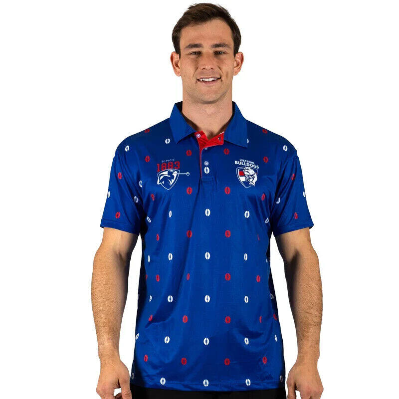 AFL 'Mulligan' Golf Polo - Western Bulldogs - Adult - Mens - Polo