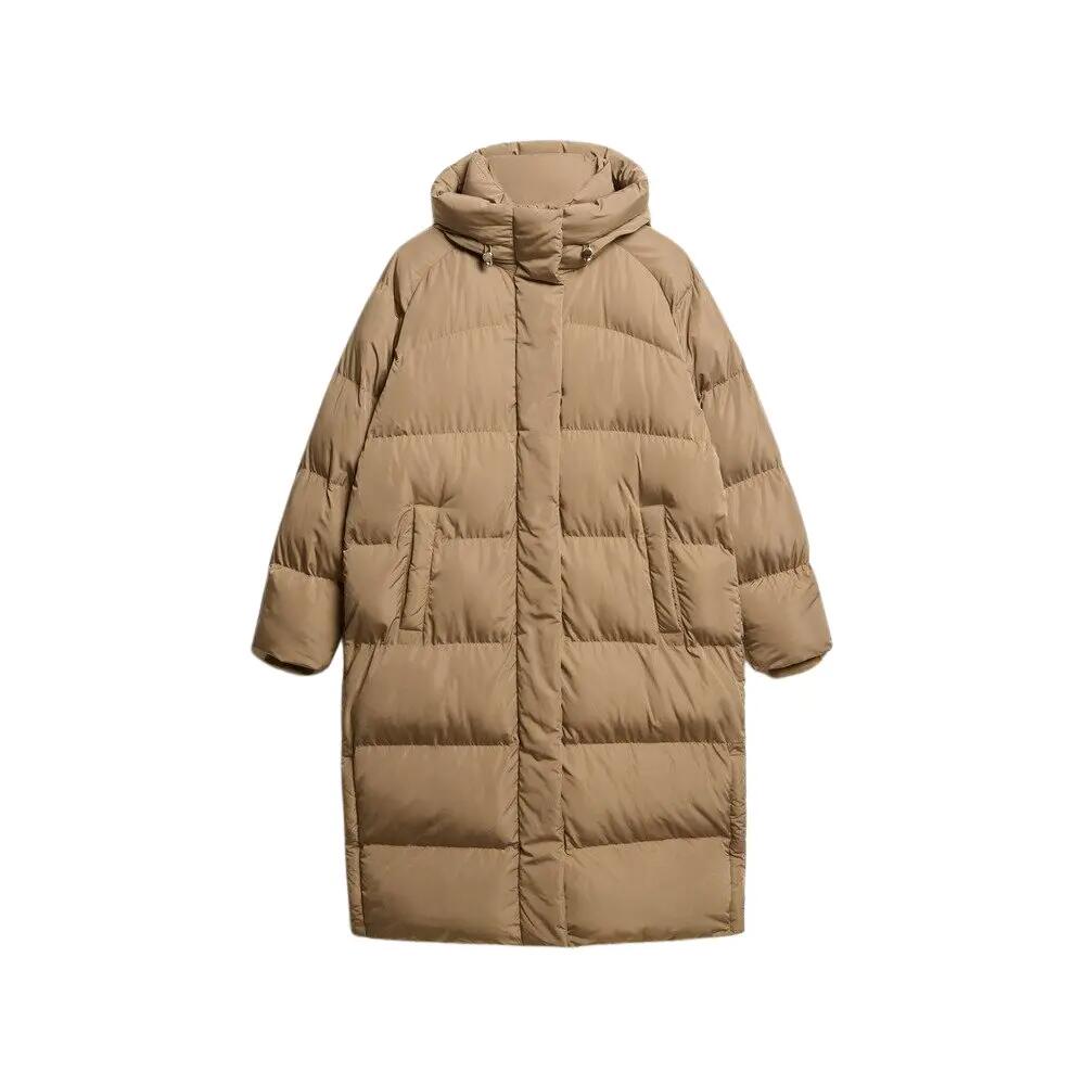 Women's long hooded down jacket Superdry