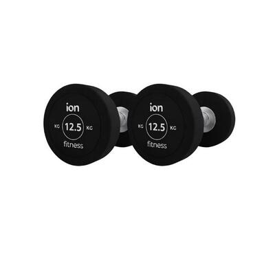 Ronde rubberen halters (paar) - 5kg