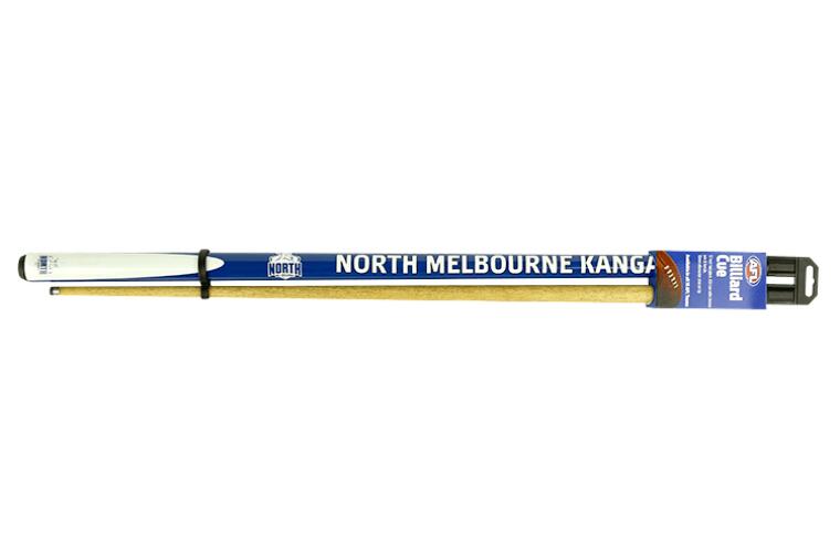 AFL Two Piece Pool Snooker Billiards Cue 57 Inch - North Melbourne Kangaroos