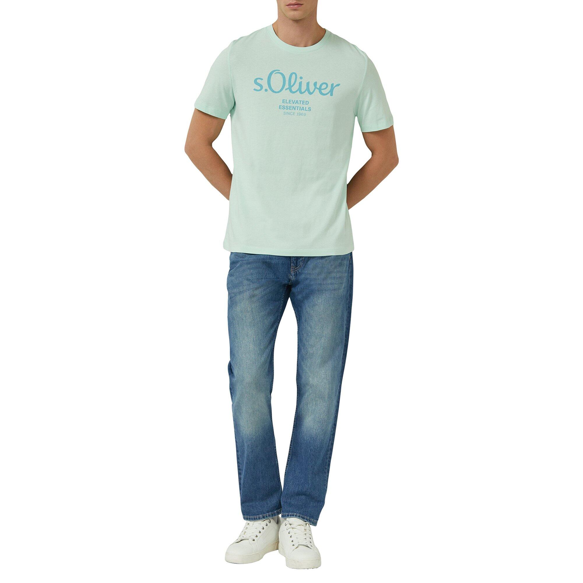 T-Shirt Herren 1er Pack Bequem sitzend-Logo T-Shirt 3/4
