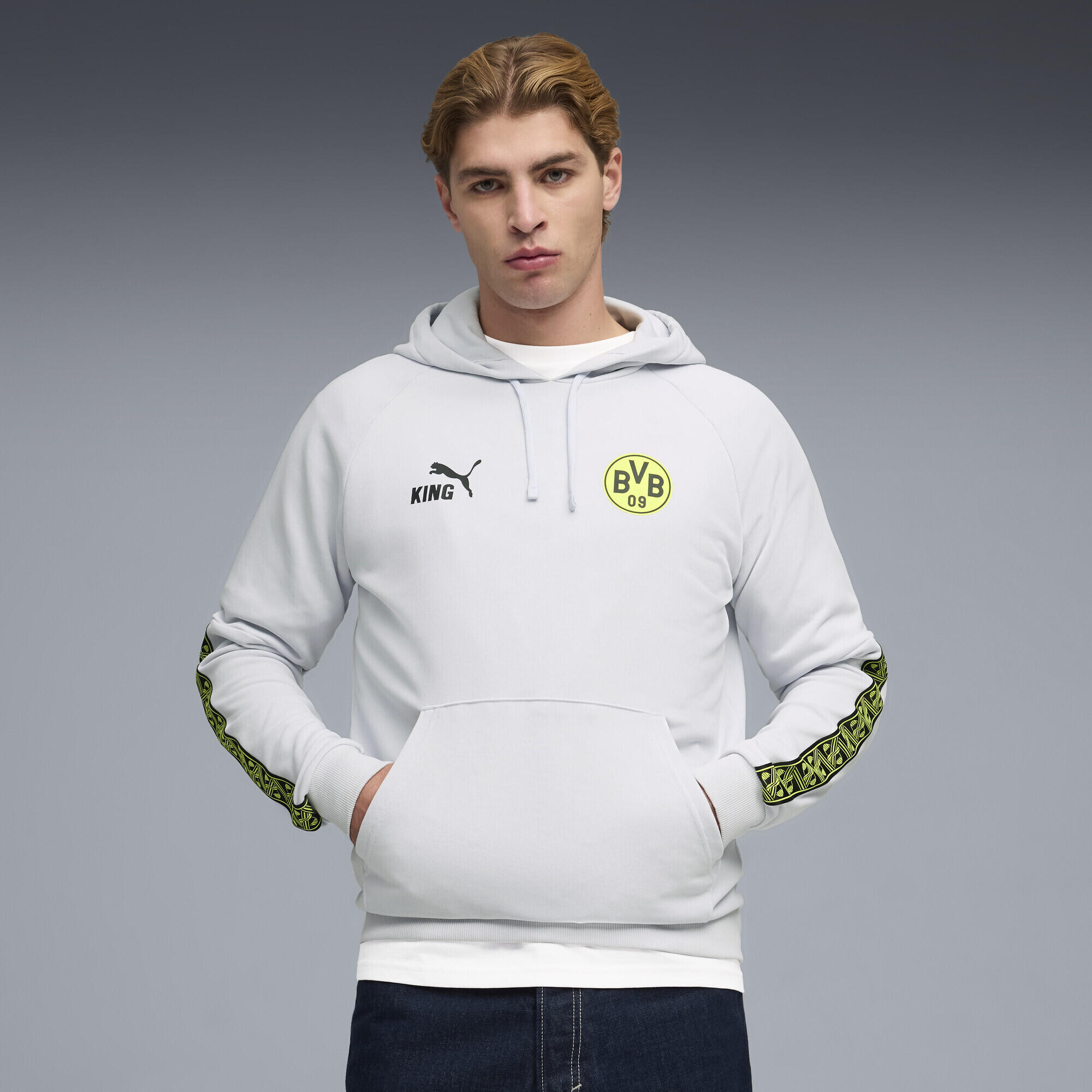 Męska bluza z kapturem Borussia Dortmund KING PUMA