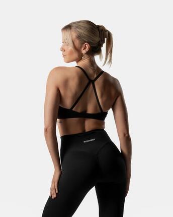 Brassière de sport femme pour fitness et pilates LuxForm noire