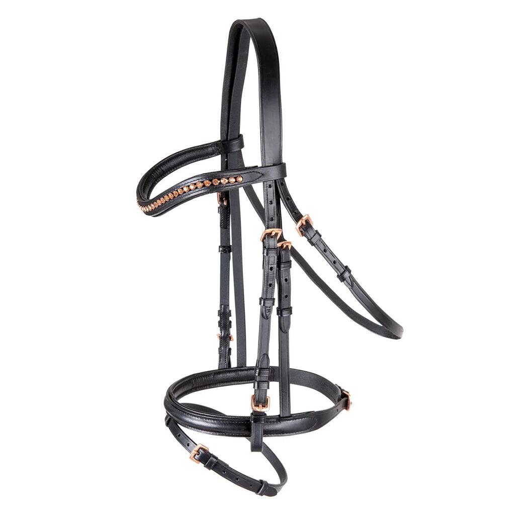 Combined noseband bridle Star Rosemary