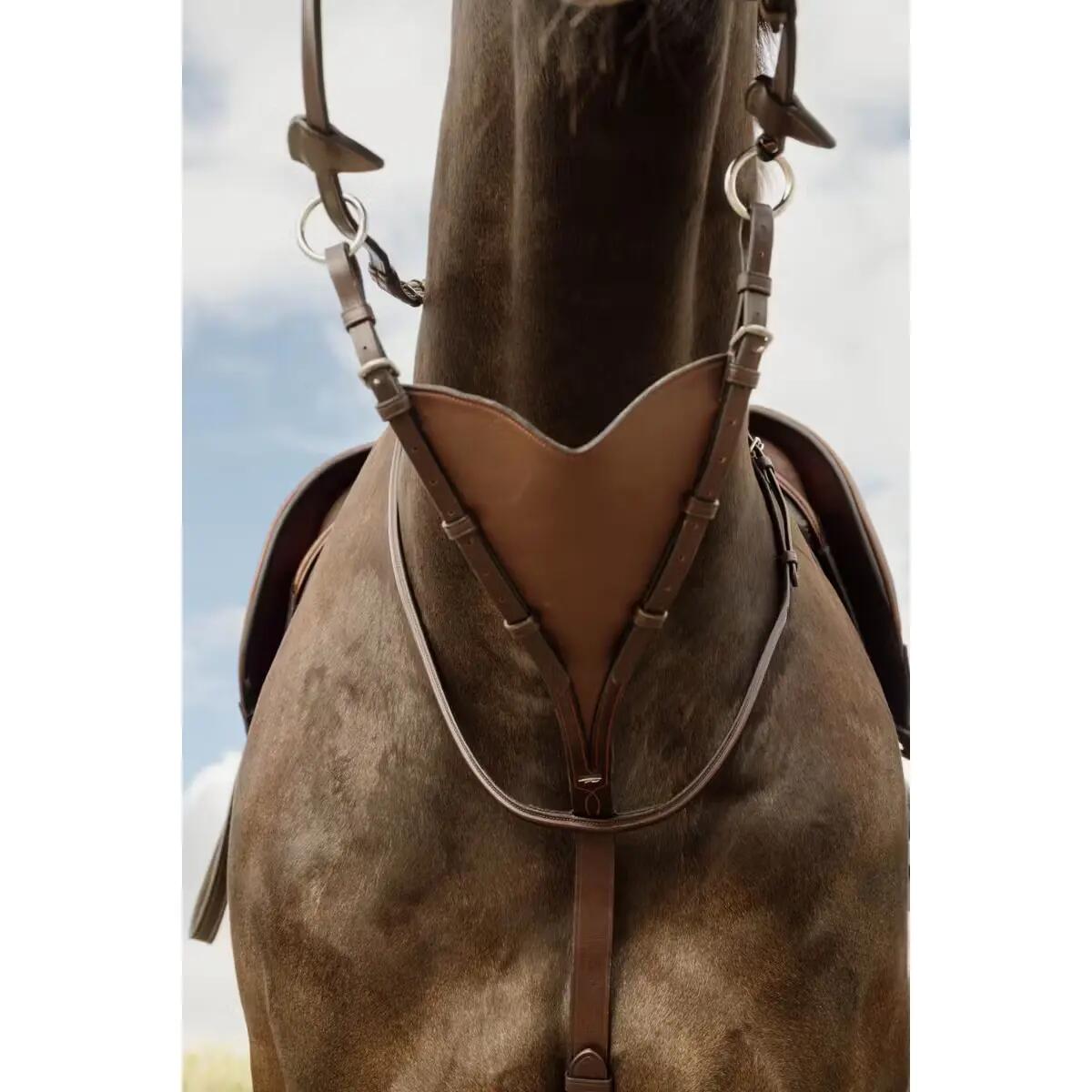 Martingale pour cheval pleine cuir souple Dy'on 2/2