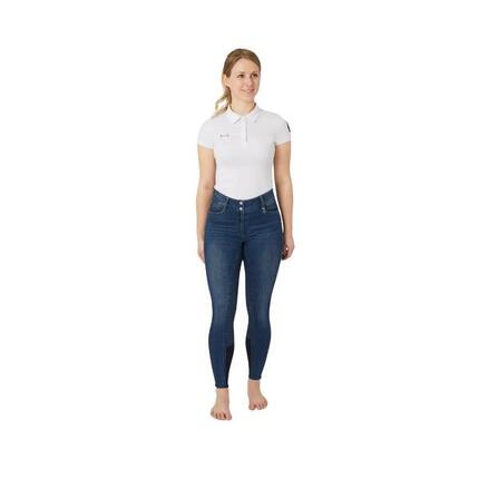 Pantalon équitation en jeans full grip et taille haute femme Horze Kaia