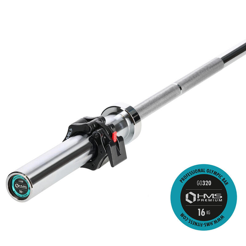 Bară olimpică HMS GO320 + dispozitive de blocare LOCK JAW ZG1000