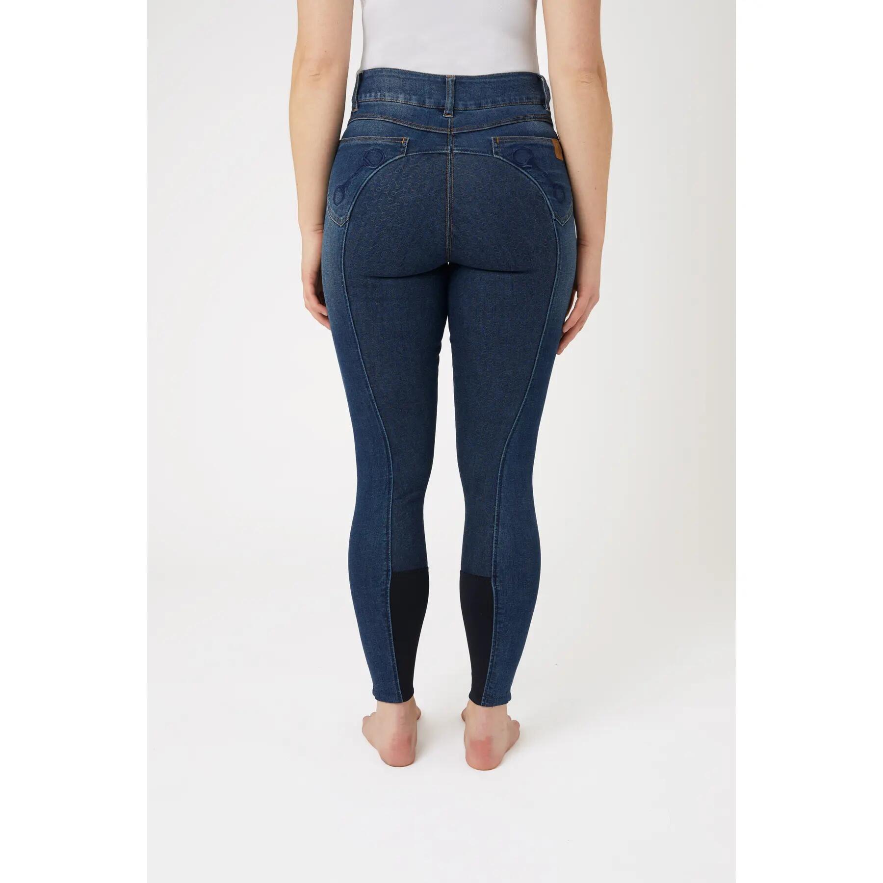 Pantalon Équitation Horze Ella - Genouillères Cuir ALOS