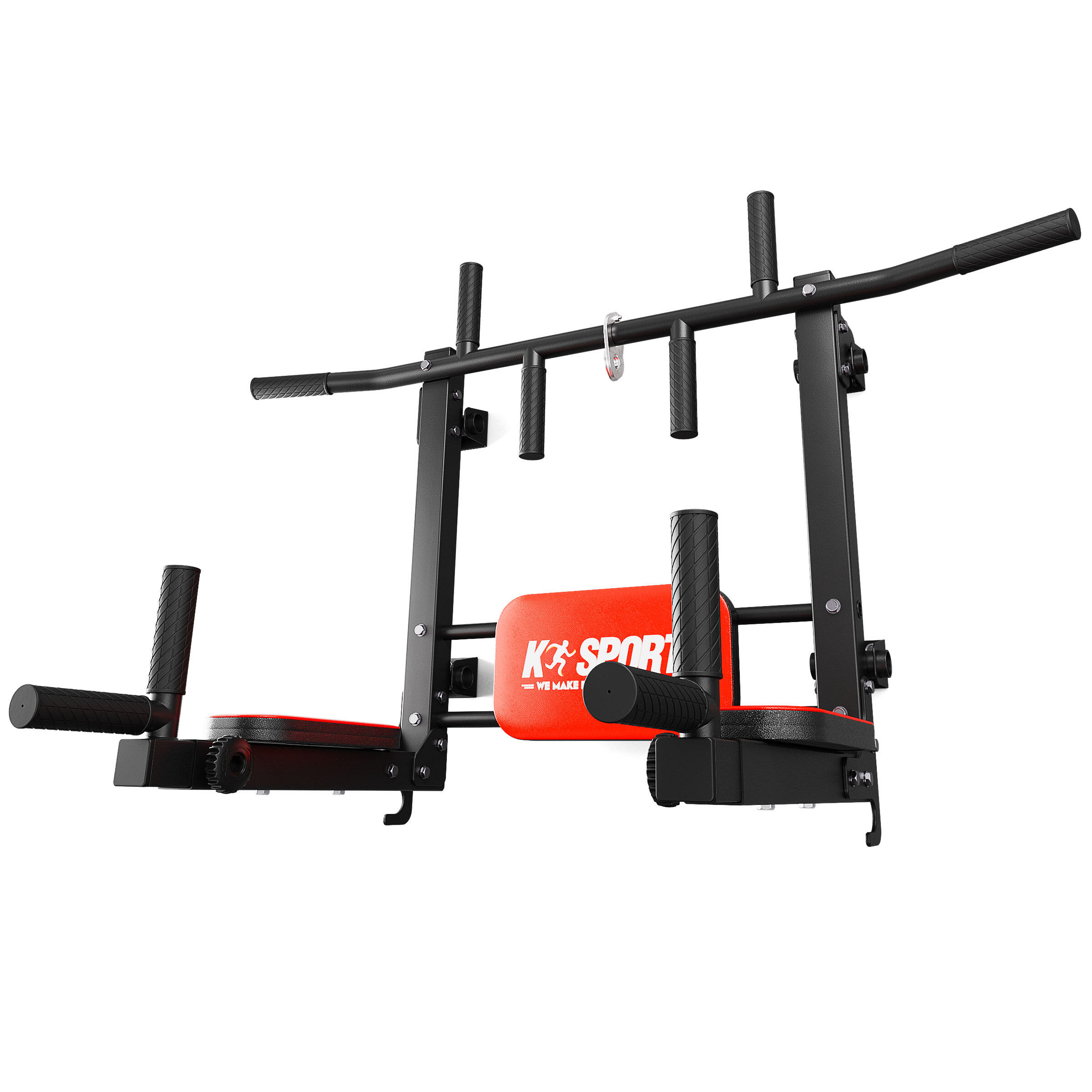 Barre de traction + barre de dips pour montage mural 2in1 3/7