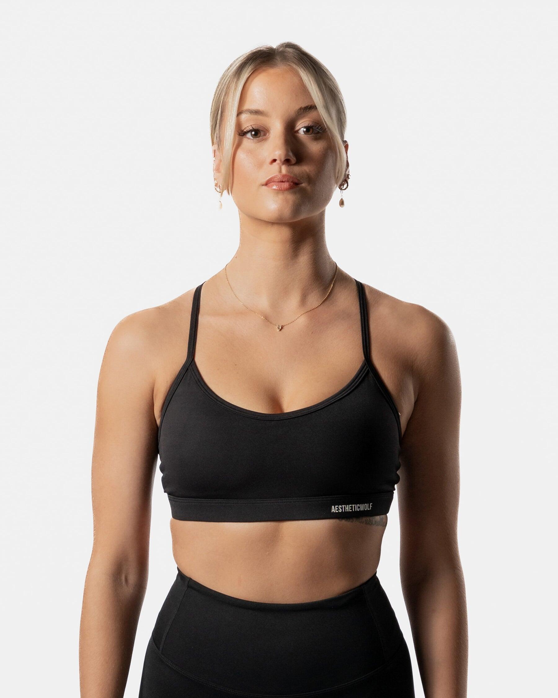 Brassière de sport femme pour fitness et pilates LuxForm noire 5/5
