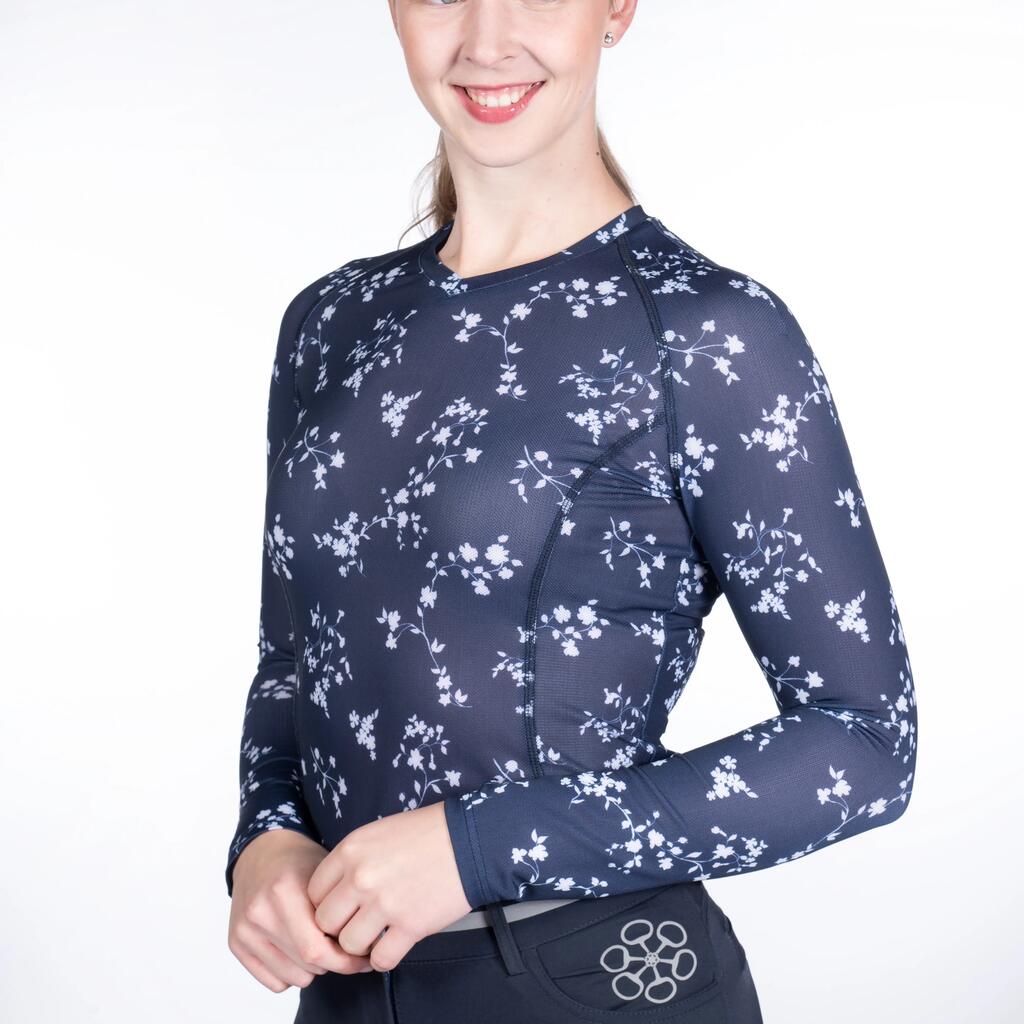 Long Sleeve Riding Jersey HKM Bloomsbury Fleurs