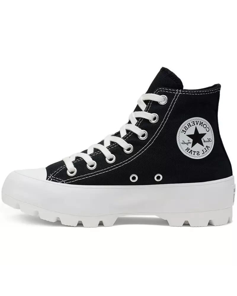 Femme CTAS LUGGED HI Converse 565901C BLACK CTAS LUGGED HI Noir Converse 3/5