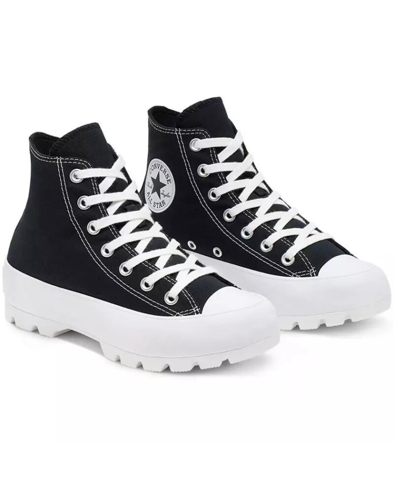 Femme CTAS LUGGED HI Converse 565901C BLACK CTAS LUGGED HI Noir Converse 5/5