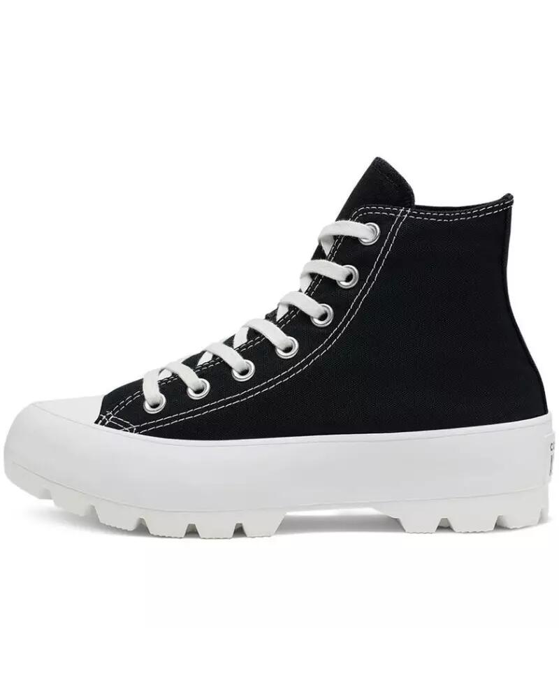 Femme CTAS LUGGED HI Converse 565901C BLACK CTAS LUGGED HI Noir Converse 4/5