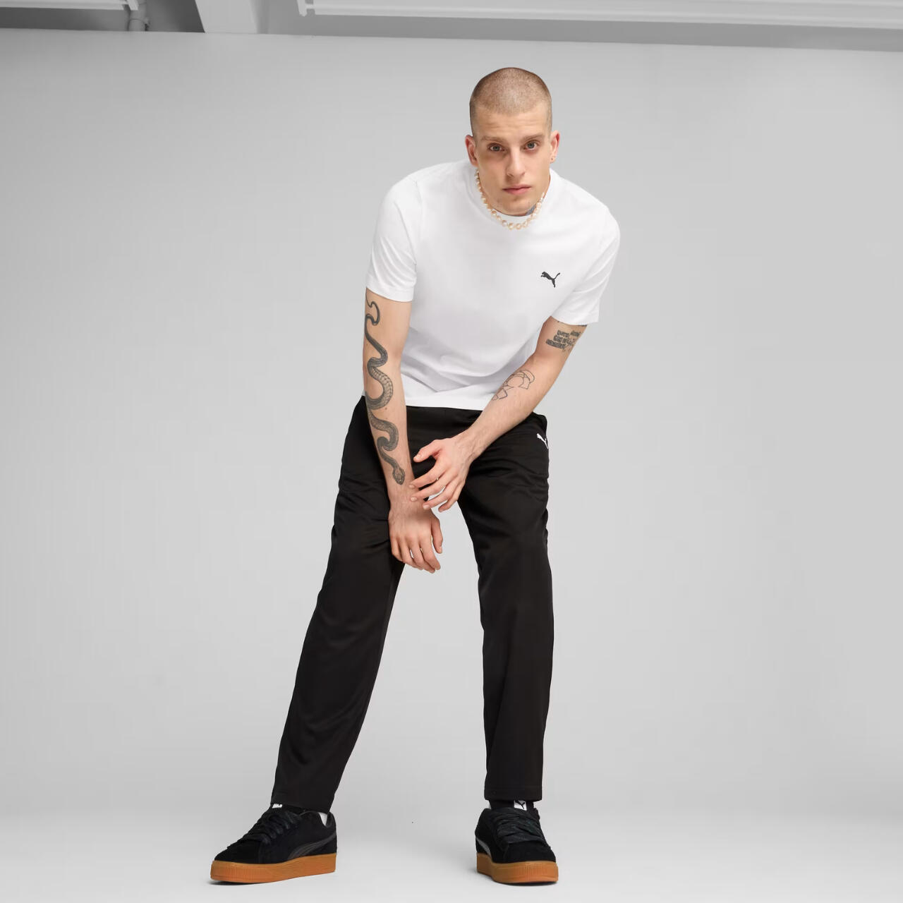 Maglietta Puma ESS Small Logo Tee, Bianca, Uomini 6/6