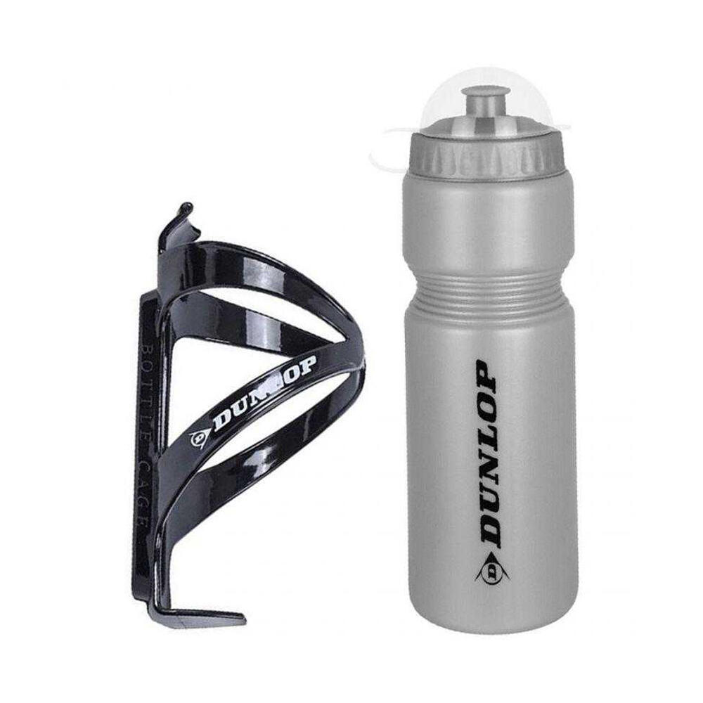 Wasserflasche und halter, 750ml Damen und Herren Grau/Silber 2/2