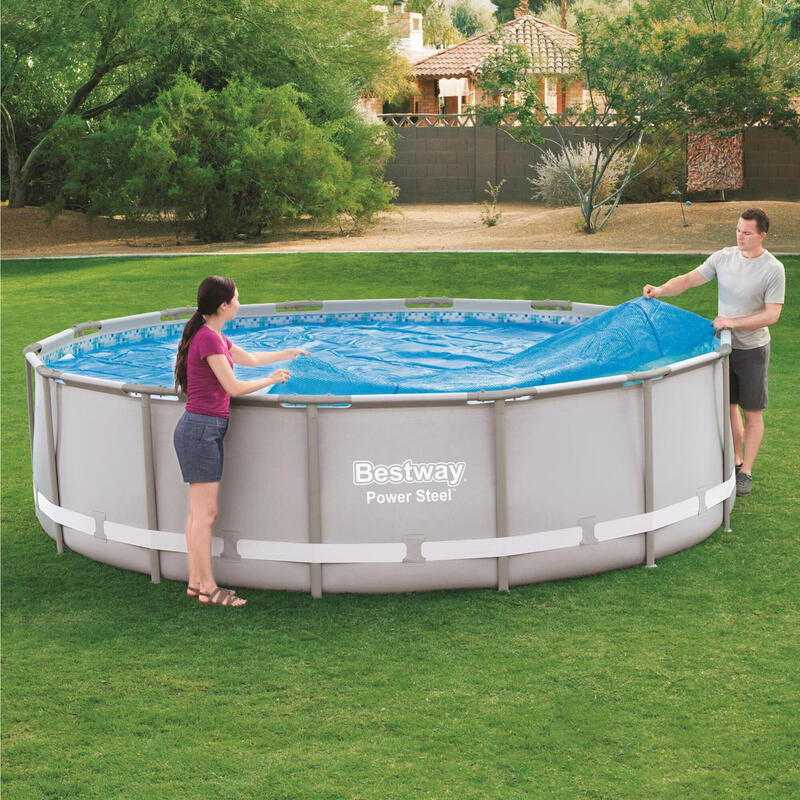 Bâche piscine natation - Bestway 427 cm bleu