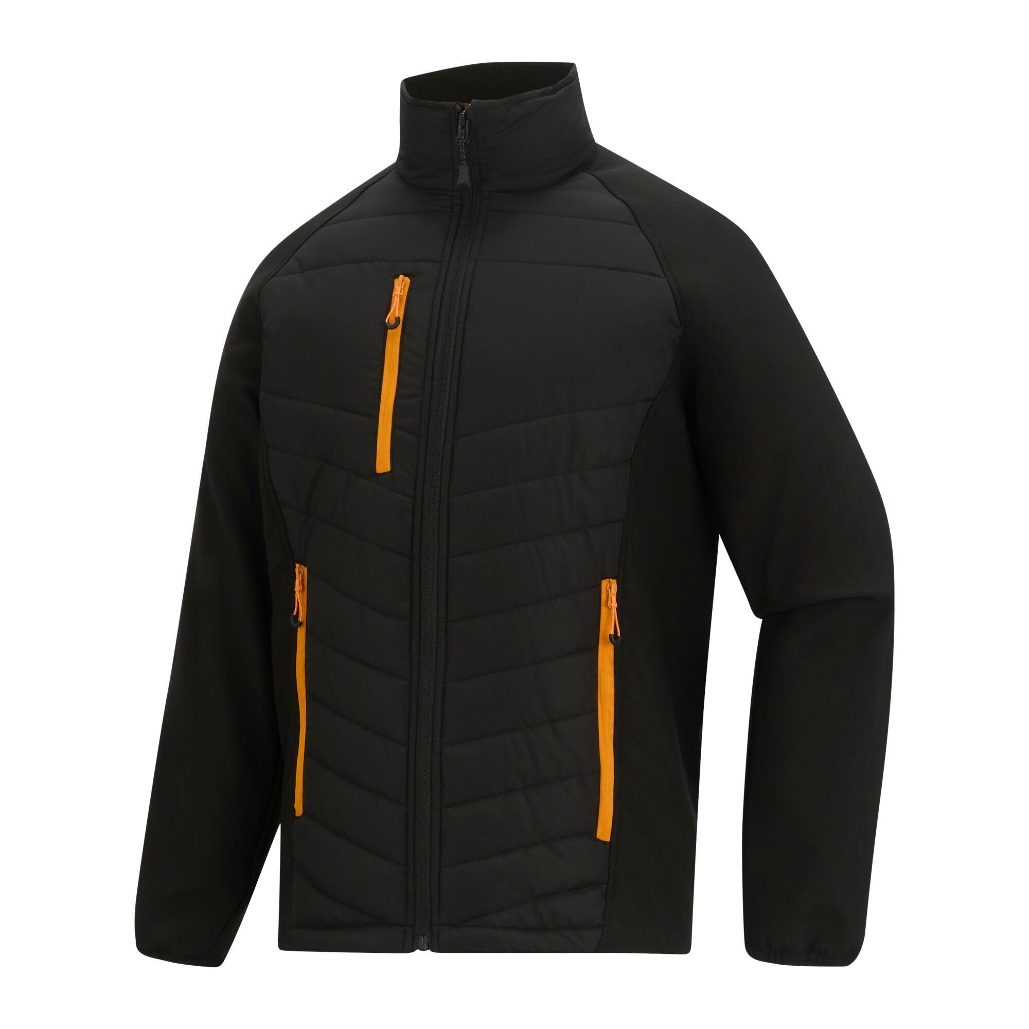 Veste Matelassée Homme (Noir / Orange Vif) 3/5