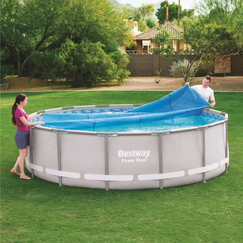 Bâche piscine natation - Bestway 427 cm bleu