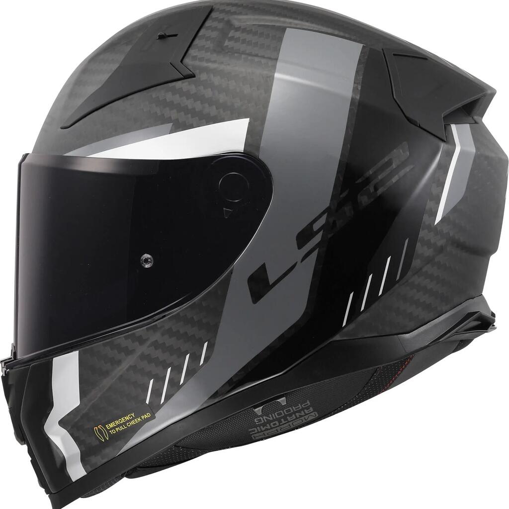 LS2 FF811 Vector II Carbon Grid full-face helmet S Matt Black/Grey