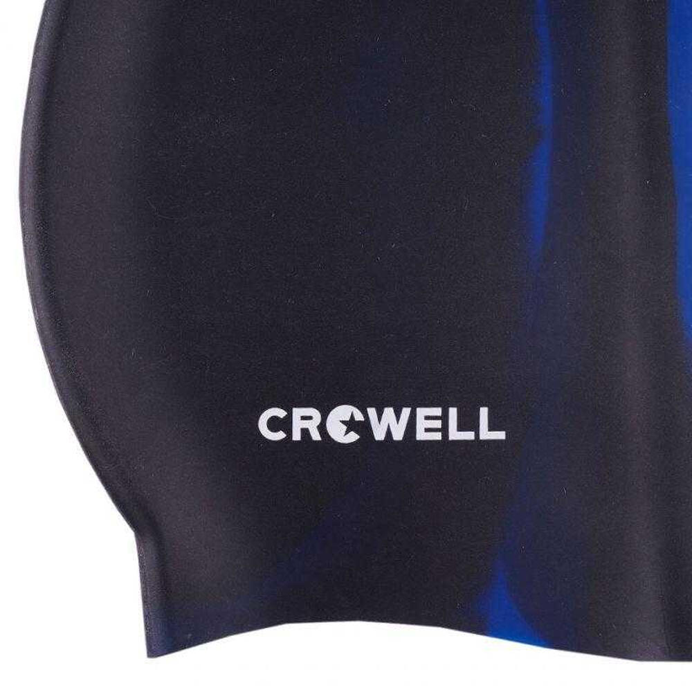 Cuffia Da Nuoto Silicone Crowell Multi Flame 01 Nero Blu 2/2