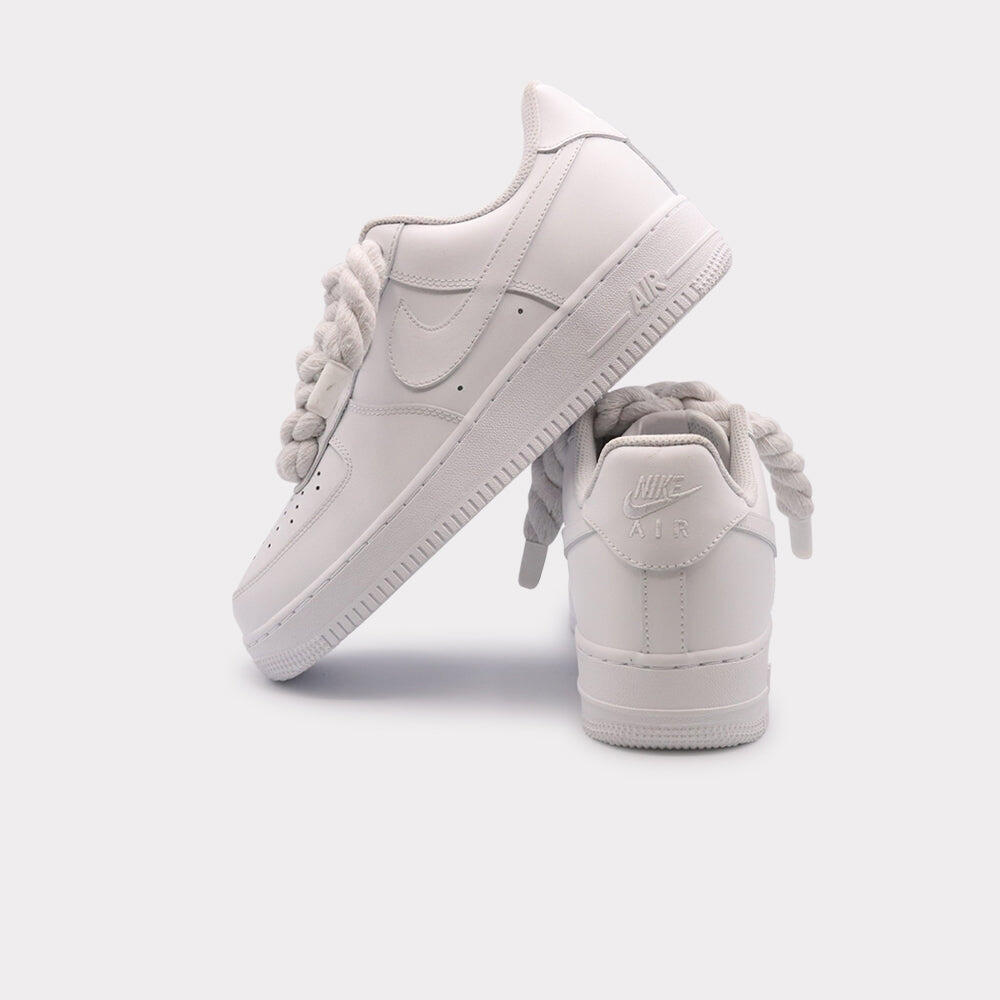 Nike Air Force 1 White - Rope Lace White 3/3