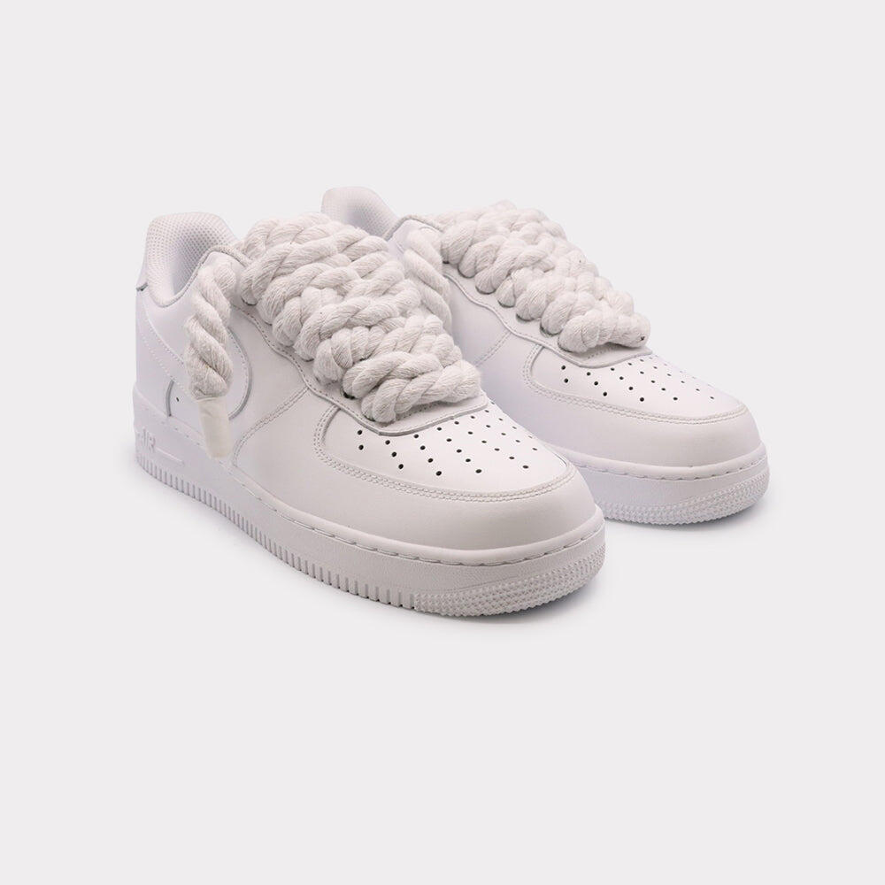 Nike Air Force 1 White - Rope Lace White 2/3