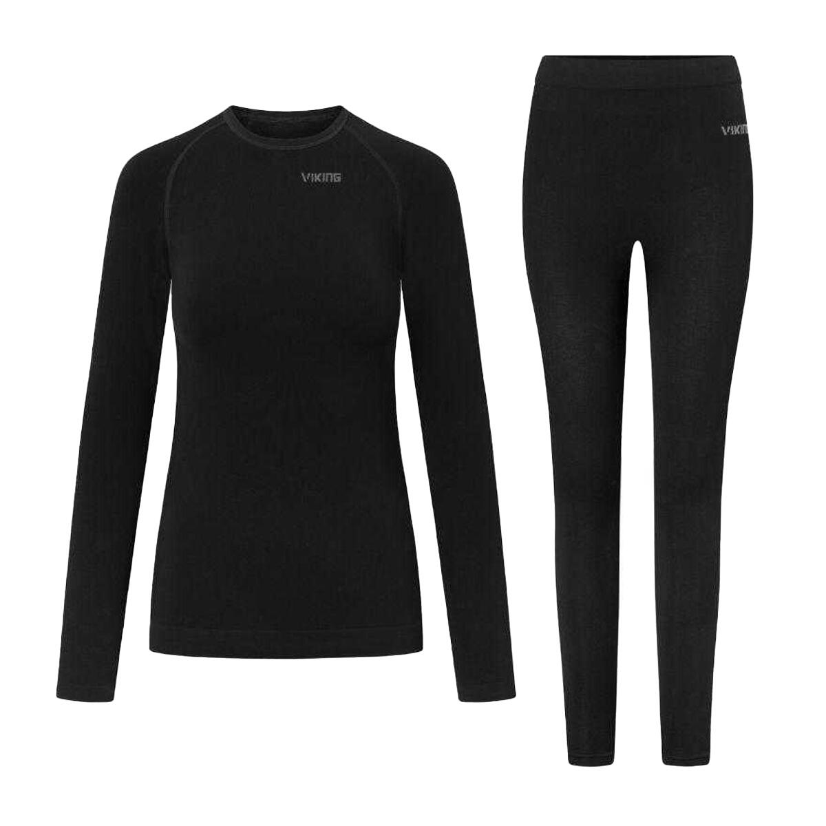 Dames Ritra Bamboe Thermoactieve Basislagen Set (Zwart) 2/5