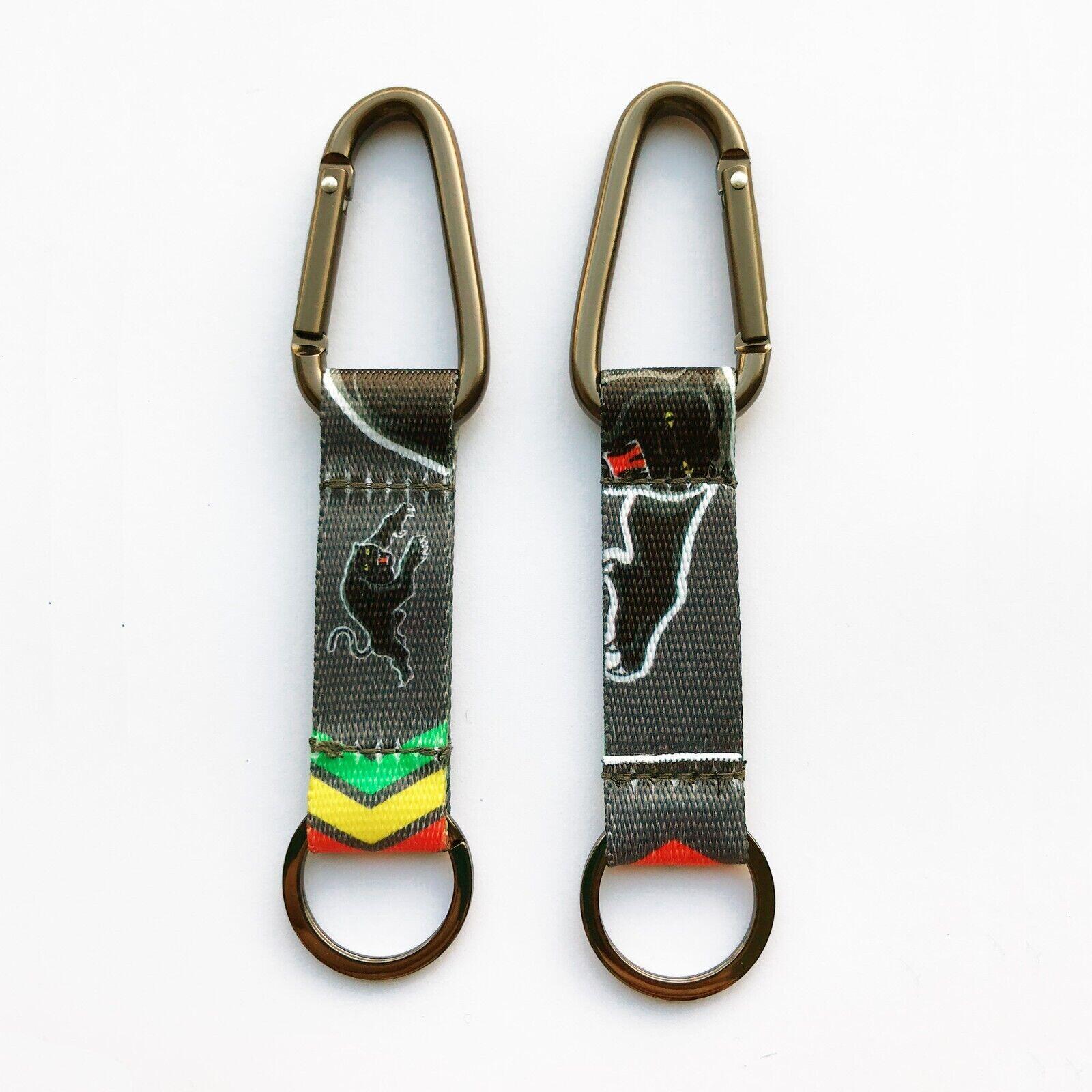 NRL Carabiner Key Ring - Penrith Panthers - Keyring - Clip and Ring