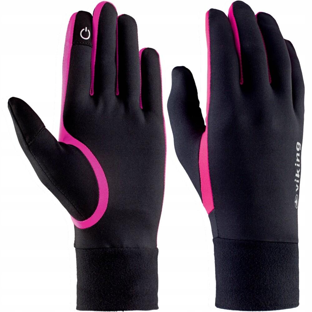 Adulto Unisex Multifunzionale Guanto Viking Runway Nero Rosa 3/3