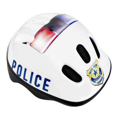 Kinder/kids politie fietshelm (wit)