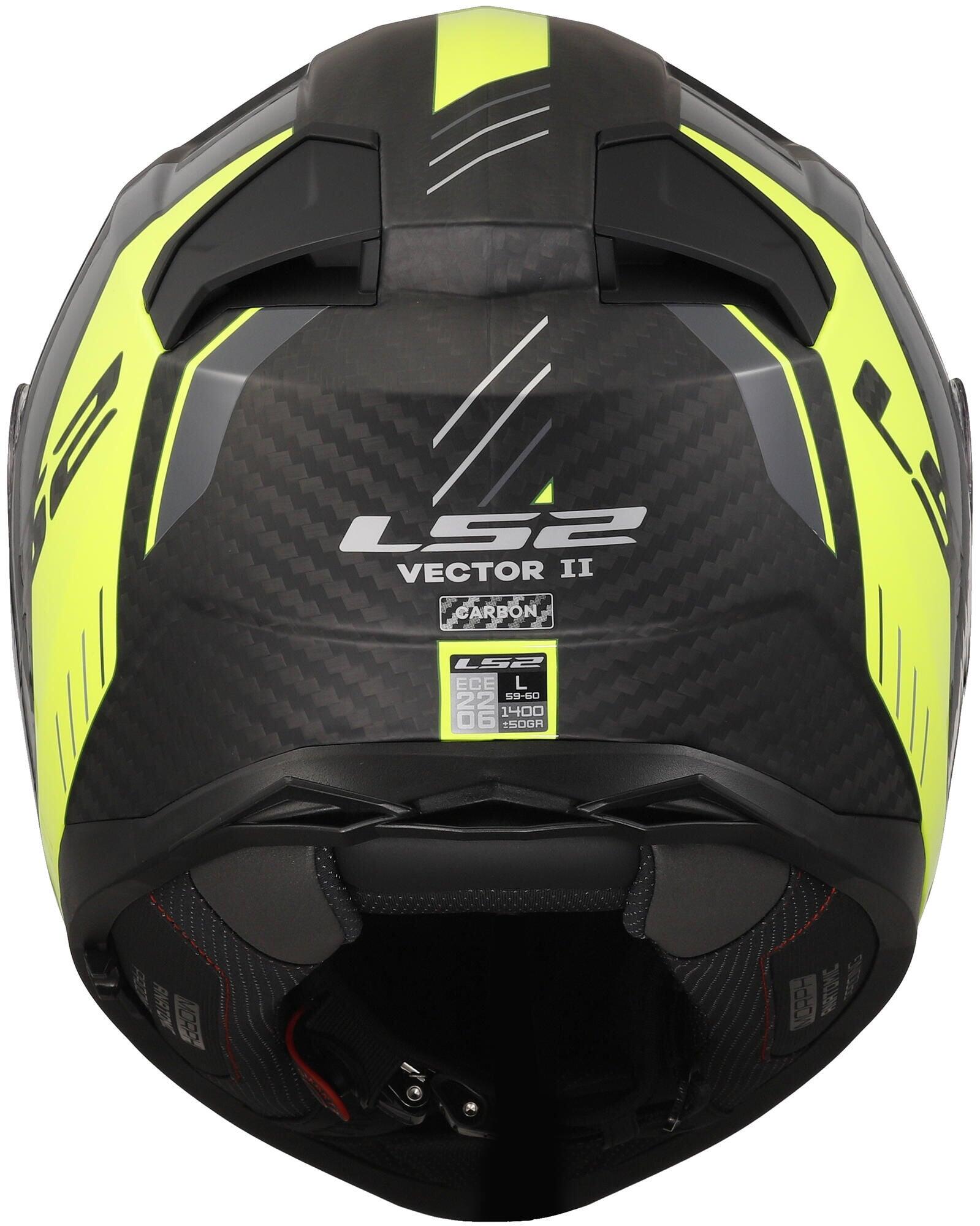 LS2 FF811 Vector II Carbon 6K kask integralny L matowy czarny/żółty