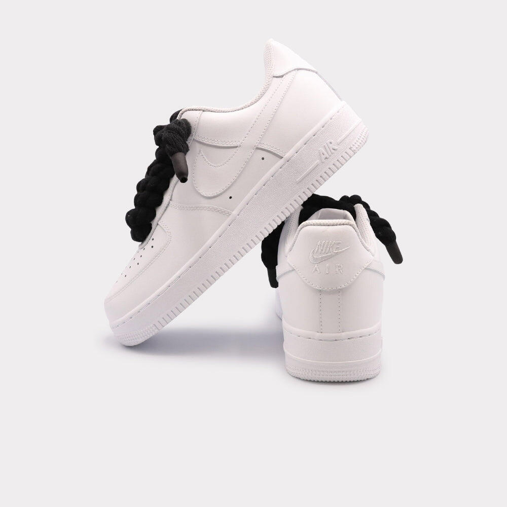 Nike Air Force 1 White - Rope Lace Black 3/3