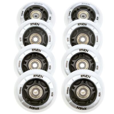 8x led-lichtgevende wieltjes + lagers voor helixi pu-rollen