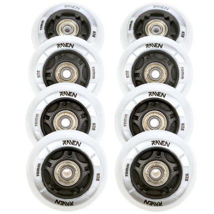 8x Leuchtende LED-Räder + Lager für Helixi PU-Rollen