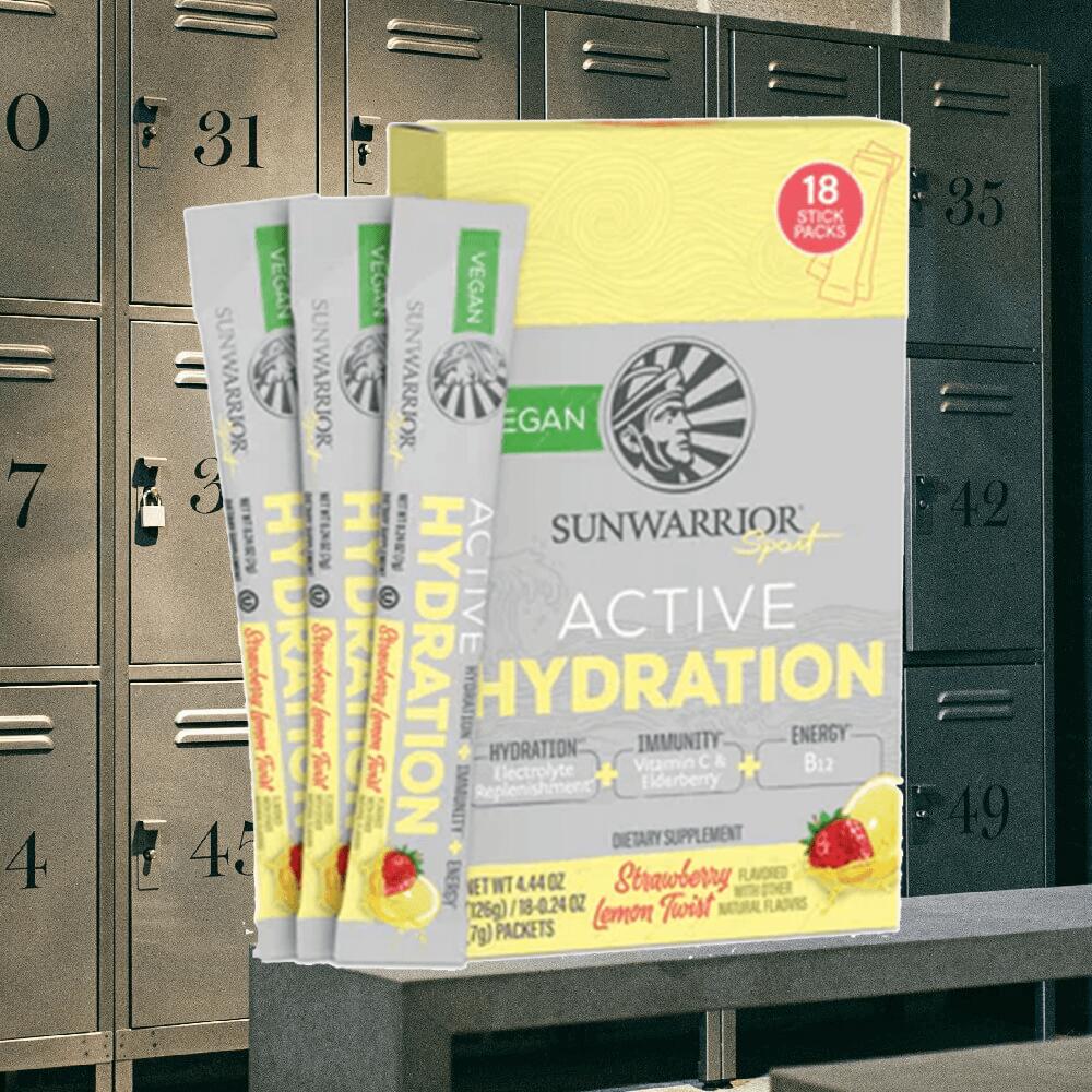Sunwarrior Active Hydration Stick Packs (18x7g) Strawberry Lemon Twist - Intra 2/3